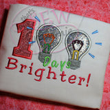 100 Days Brighter Applique Design