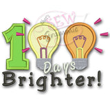 100 Days Brighter Applique Design