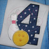 Bowling #4 Applique Design