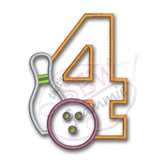 Bowling #4 Applique Design