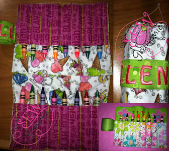 In the Hoop Crayon Rolls in 5x7 hoop - 2 sizes!