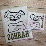 Bulldog Face Embroidery design