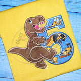 T Rex Applique Design Full Number set 1-6