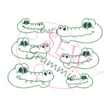 In the Hoop Alligator Felties Embroidery Design