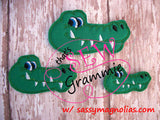 In the Hoop Alligator Felties Embroidery Design