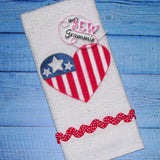 American Love Applique Design