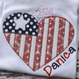American Love Applique Design