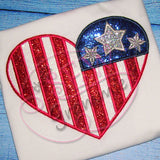 American Love Applique Design