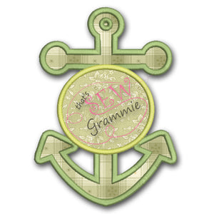 Anchor Font Frame Applique Design