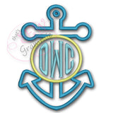 Anchor Font Frame Applique Design