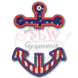 Split Anchor TWO Applique Design