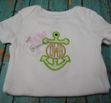 Anchor Font Frame Applique Design