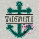 Split Anchor Applique Design