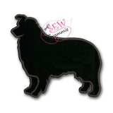 Australian Shepherd Silhouette Applique Design