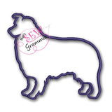 Australian Shepherd Silhouette Applique Design