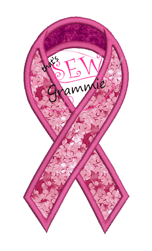Awareness Ribbon Applique Design