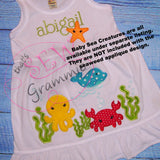 Seaweed Applique Design to coordinate with baby sea creature designs