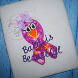 Bald is Beautiful Cancer Awareness Applique