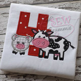 Barnyard Birthday FOUR Applique Design