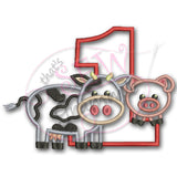 Barnyard Birthday ONE Applique Design