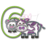 Barnyard Birthday SIX Applique Design