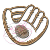Baseball Glove Applique Design