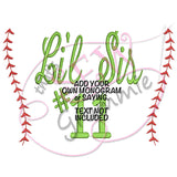 Just Baseball Stitches Embroidery Design
