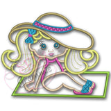 Beach Baby Luna Applique Design