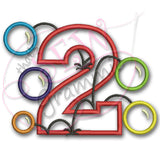 Bouncy Balls Number TWO Applique Design