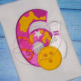 Bowling #6 Applique Design