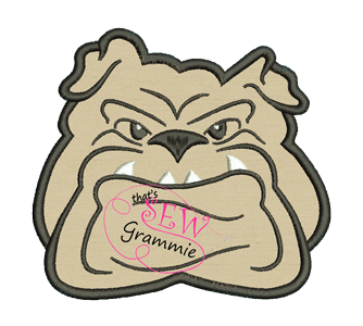 Bulldog Boy Appliqu̩e Design