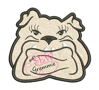 Bulldog Girl Appliqu̩e Design