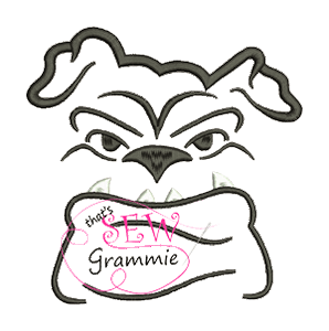 Bulldog Face Embroidery design