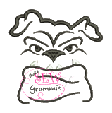 Bulldog Face Embroidery design
