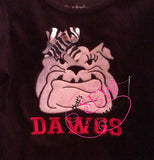 Bulldog Girl Applique Design