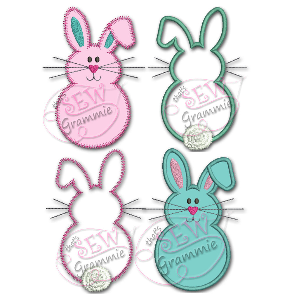Bunny Front & Back Applique Design
