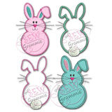 Bunny Front & Back Applique Design