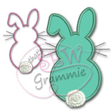 Bunny Front & Back Applique Design