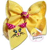 In the Hoop Bunny Face Clipzie & Bow Embellishment