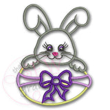 Bunny Girl w Easter Egg Applique Design