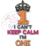 Can't KEEP CALM Applique Design SET 1-13