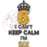 Can't KEEP CALM Applique Design SET 1-13