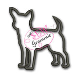 Chihuahua Silhouette Applique Design