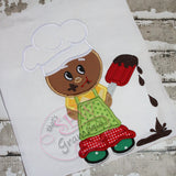 Baking Ginger Boy w Chocolate Applique