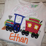 Choo Choo 2 Car Train Applique Design