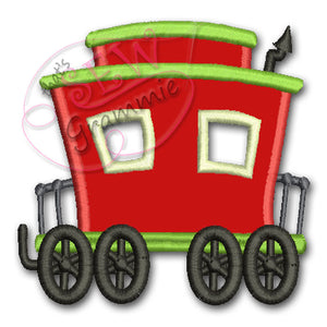 Choo Choo Train Caboose Applique Design