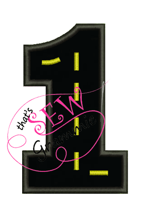 Cruisin' Number ONE Applique Design