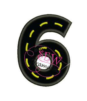 Cruisin' Number SIX Applique Design
