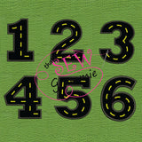 Cruisin' Numbers 1 thru 6 Applique Design SET