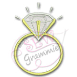 Diamond Ring Applique Design